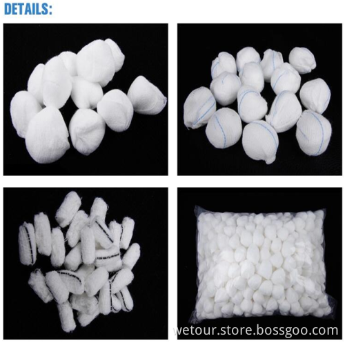 100% Cotton Medical Ball Disposable Absorbent Gauze Ball